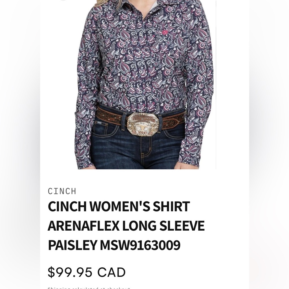 Women’s Cinch large paisley shirt